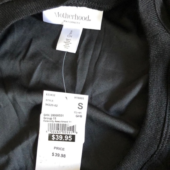 Motherhood Maternity Black Long Sleeve Knit Dress - Picture 7 of 8